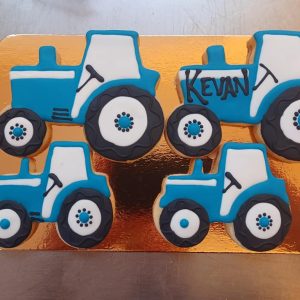 Box of Tractor shortbread biscuits