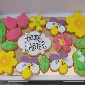 Easter Butter Shortbread Biscuits in a postal box