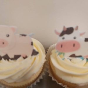 Edible cup cake toppers farm animals