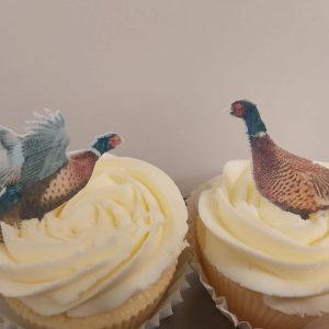 Edible Cupcake Topper Pheasants and gundogs